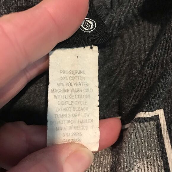 Men’s Volcom Tee Shirt Short Sleeve Gray Sz S - Picture 4 of 4